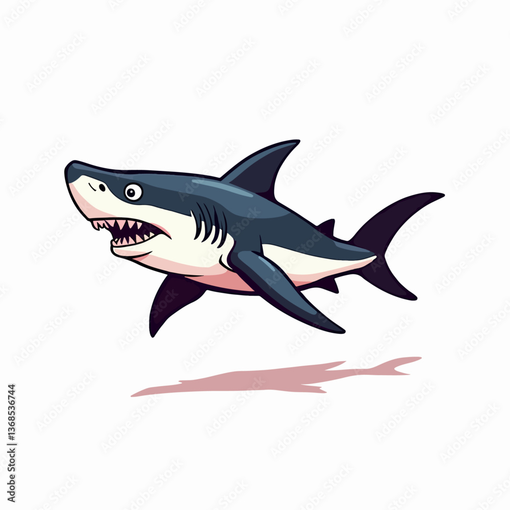 Obraz premium shark vector illustrations on white background