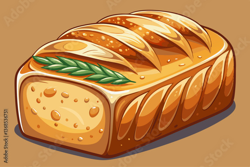 vector of Deliciously wholesome bread ready to be savored