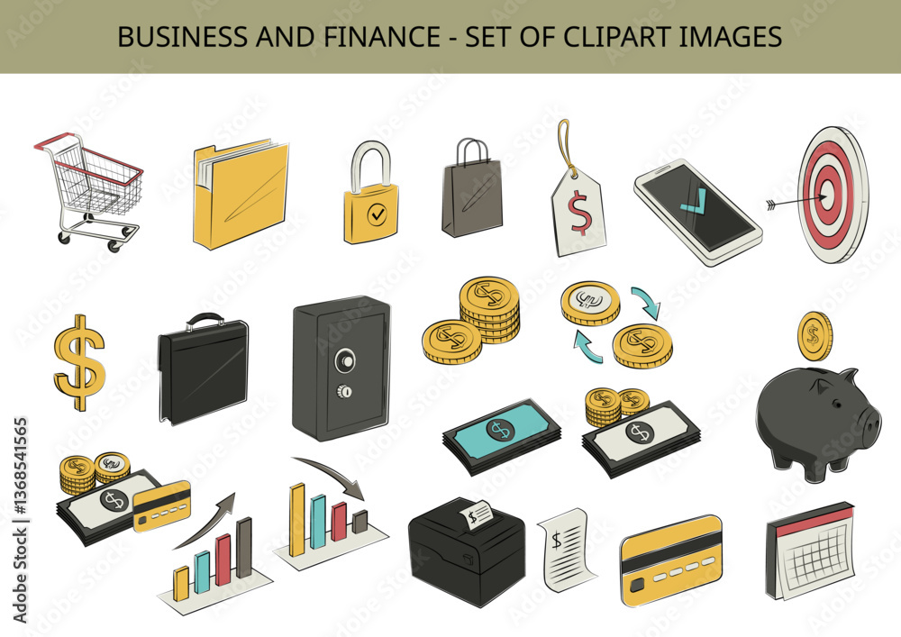 Finance and Business Clipart Set