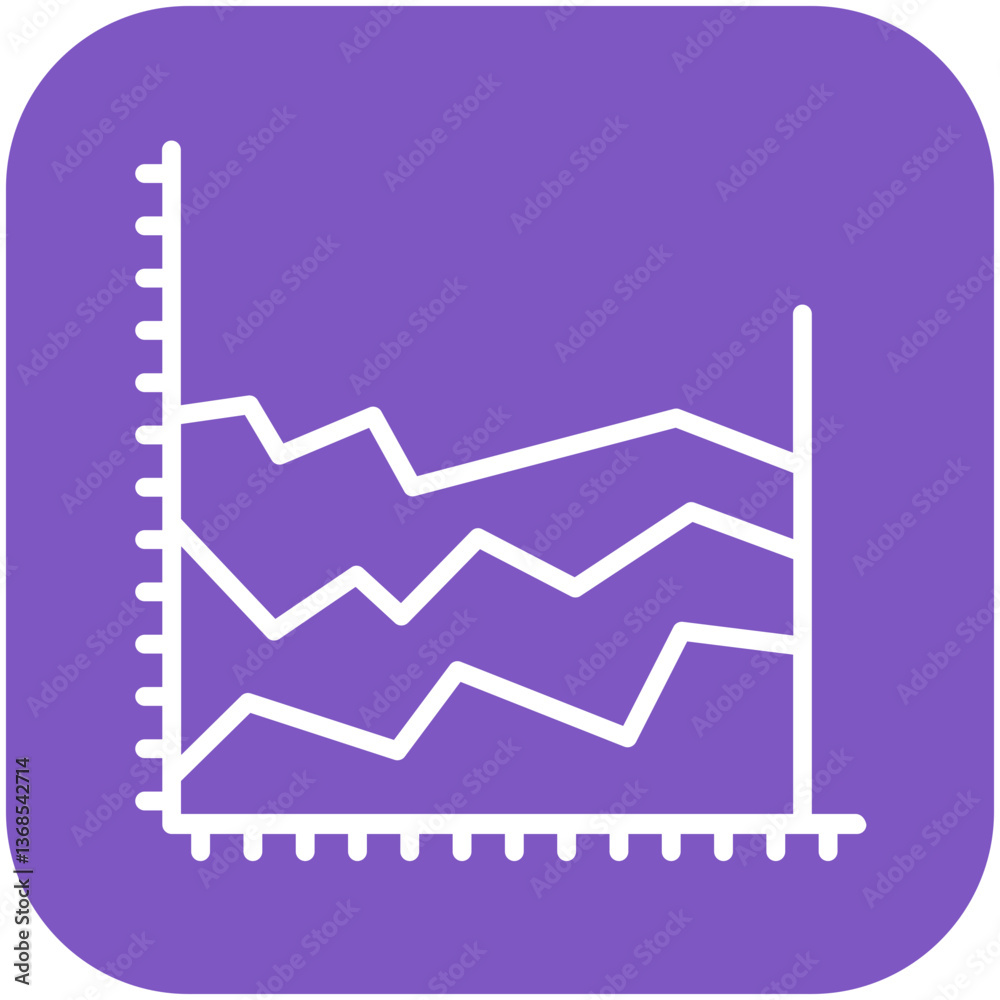 Obraz premium Stacked Area Icon