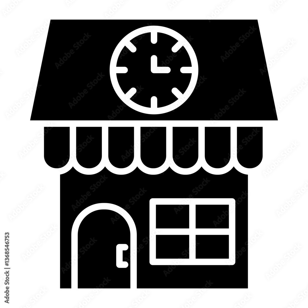 Obraz premium Clock Shop Icon