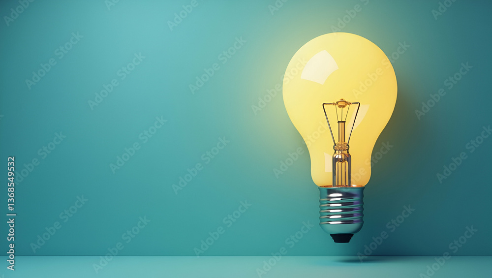 3D Flat Icon of a Person Blended with a Light Bulb: Symbolizing Energy Conservation and Innovation with Copy Space on Isolated White Background 3D Flat Icon of a Person Blended with a Light Bulb: Symbolizing Energy Conservation and Innovation with Copy Space on Isolated White Background