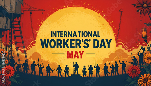 Modern mosaic Happy Canada Labour Day banner set
