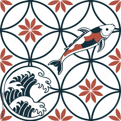 Japanese-Inspired Vector Art – Seamless Patterns & Nature Illustrations