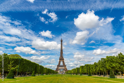 Eiffel Tower in Paris in a summer day, France