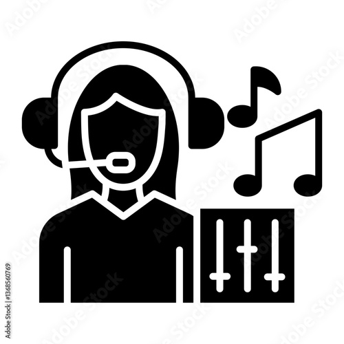 Sound Engineer Female Icon