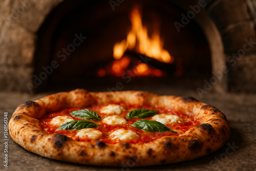 Wood-Fired Neapolitan Pizza Fresh Out of the Oven