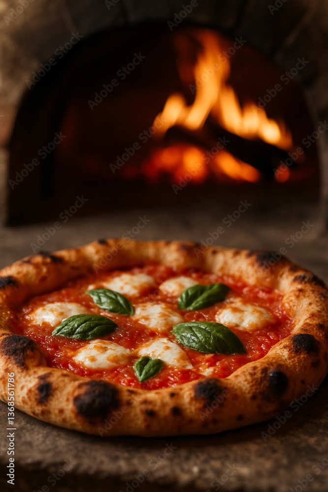Wood-Fired Neapolitan Pizza Fresh Out of the Oven