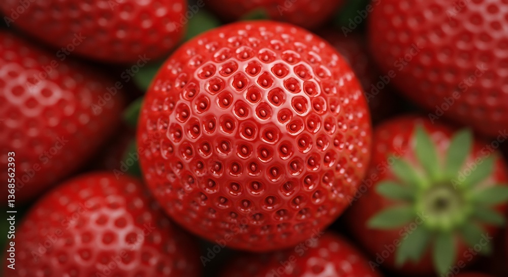Closeup vibrant red strawberries rich color texture. AI Generated Closeup vibrant red strawberries rich color texture. AI Generated