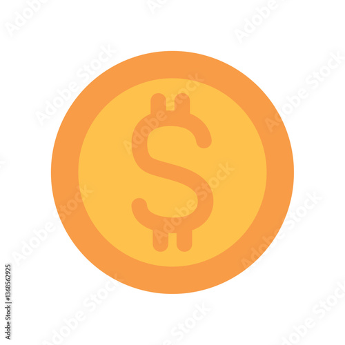 vector image of coins icon with white background