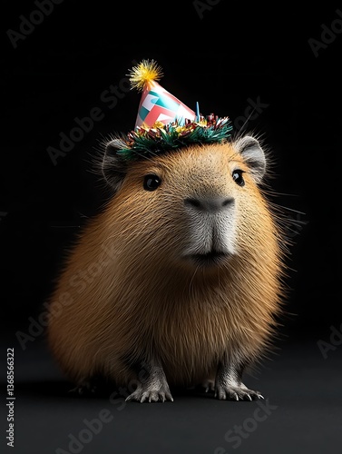 Capybara Birthday Portrait photo