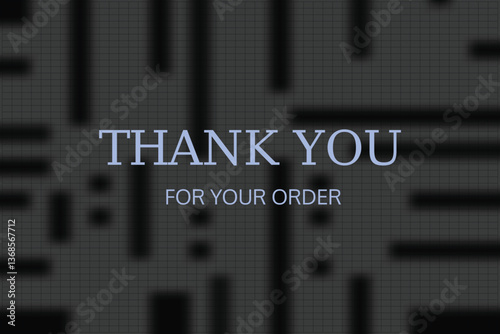 Thank you for your purchase card, compliment order concept, vector illustration design background