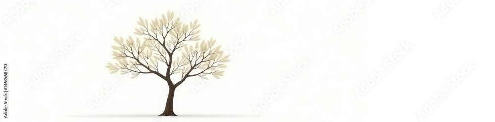 Single isolated tree branch on white background, solitude, nature, branch Single isolated tree branch on white background, solitude, nature, branch