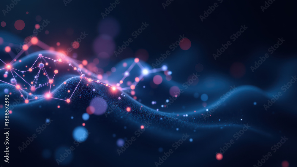 Fototapeta premium NAD supplement with flowing energy particles.