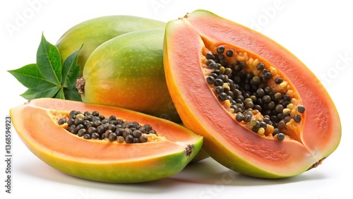 Wallpaper Mural Ripe and Juicy Papayas Ready to Eat Sweet Tropical Fruit Torontodigital.ca