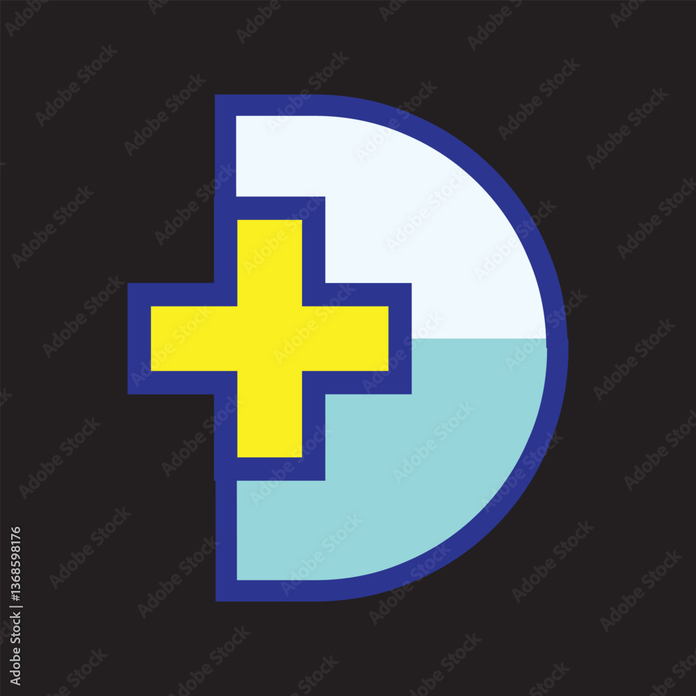 simple medical logo with initial letter d
