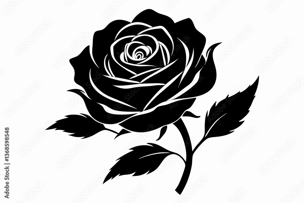 the rose black silhouette vector the rose black silhouette vector