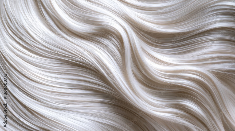 Beautifully shining white-blonde hair texture.