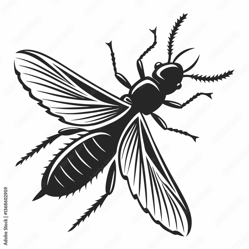 Obraz premium termite black silhouette icon vector