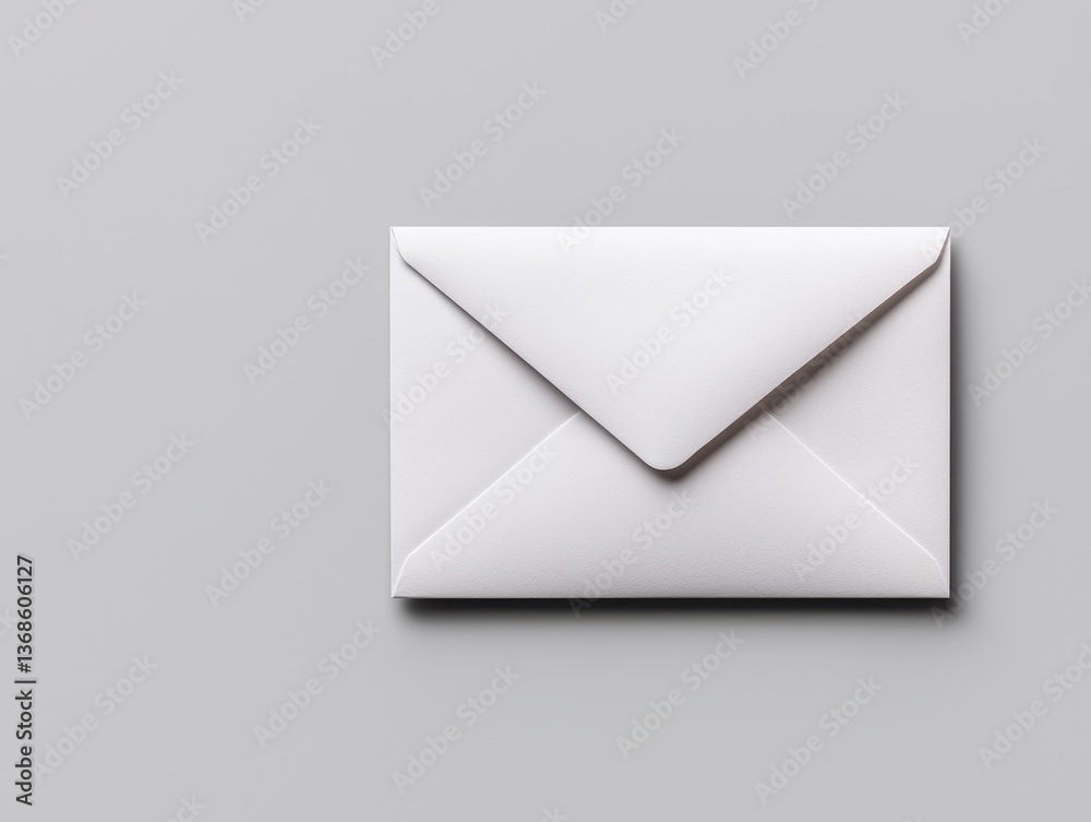 A simple white envelope on a gray background, symbolizing communication. A simple white envelope on a gray background, symbolizing communication.