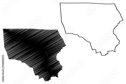 North Kordofan state (Republic of the Sudan, North Sudan) map vector illustration, scribble sketch North Kordofan map