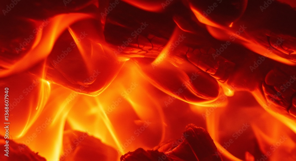 Fiery orange flames burning intensely warm glow. AI Generated Fiery orange flames burning intensely warm glow. AI Generated