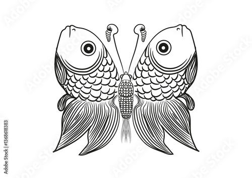 papillon poisson 1er Avril le 23 03 2025