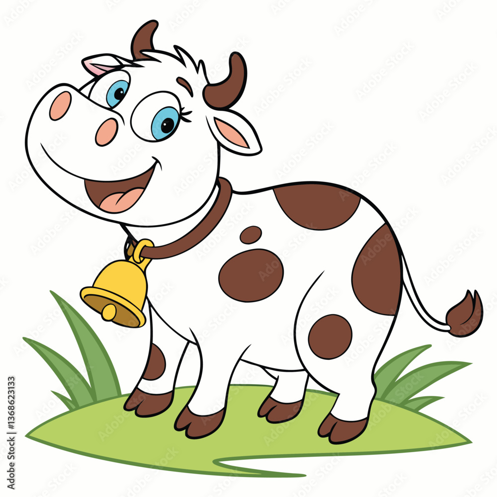 A Cow smiling cartoon vector A Cow smiling cartoon vector