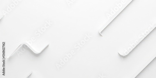 Abstract White Background with Curving Lines and Shapes for Modern Design Projects