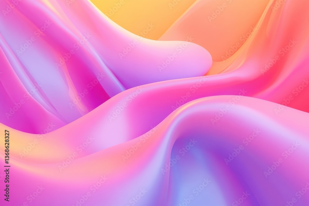 Obraz premium Pink Abstract Gradient Background with Smooth Satin Drapery Texture