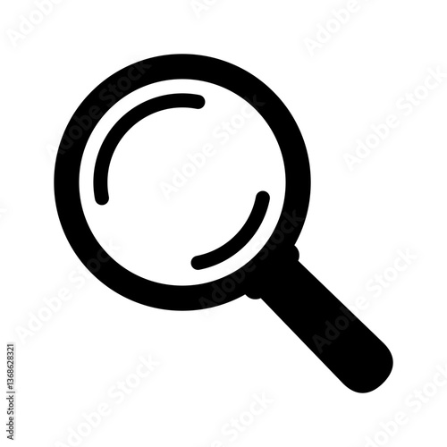 Search icon. Magnifying glass icon, loupe icon.