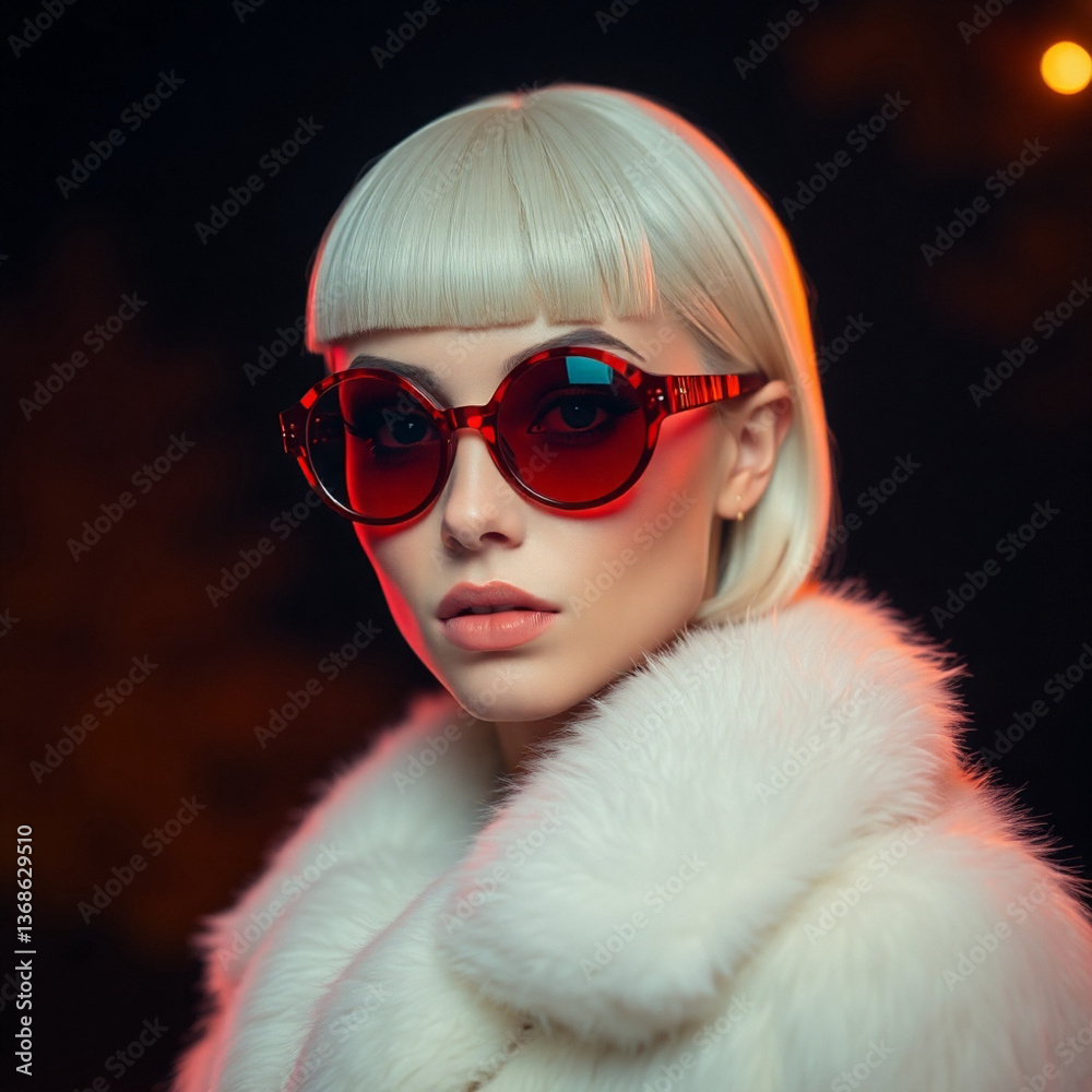 Cyberpunk Style: A Chic Portrait in a Futuristic Setting