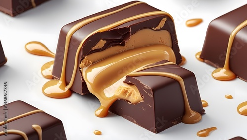 Chocolate Bars with Oozing Caramel Filling