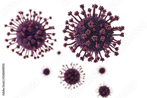 A detailed 3D illustration of the Coronavirus 2019-nCoV, depicting the virus structure with its spike proteins and intricate design, representing the ongoing global health crisis