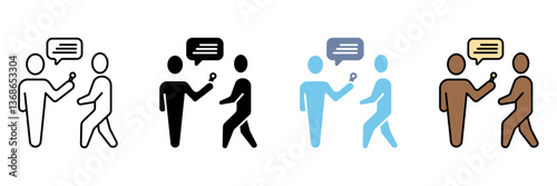 interview concept line icon. Simple element illustration.