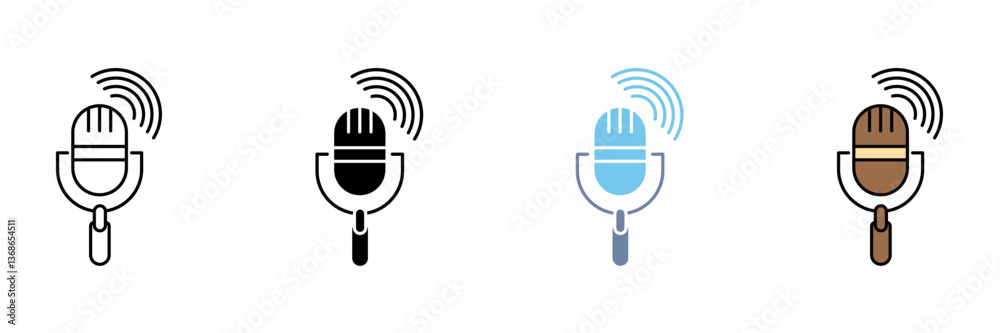 podcast concept line icon. Simple element illustration. podcast concept line icon. Simple element illustration.