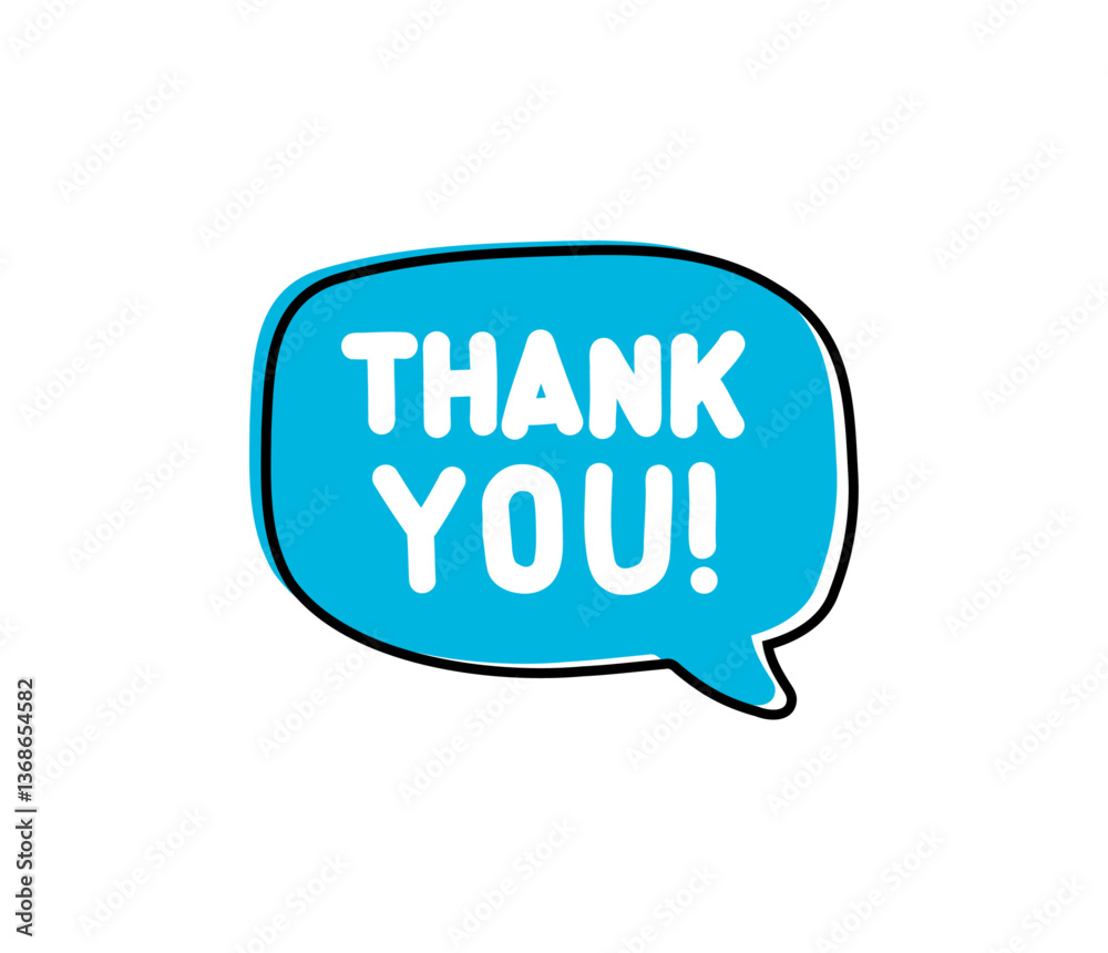 Thank You!. Badge, icon, logo vector design illustration on white background