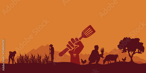 1st May International Workers Day Chefs Restaurant Food Housewife Mother Right Concept, Happy Labour Day Logo Banner Poster Flyer Social Media Post design concept idea editable vector illustration