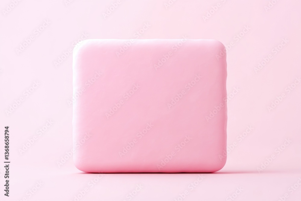 Solid pink square block