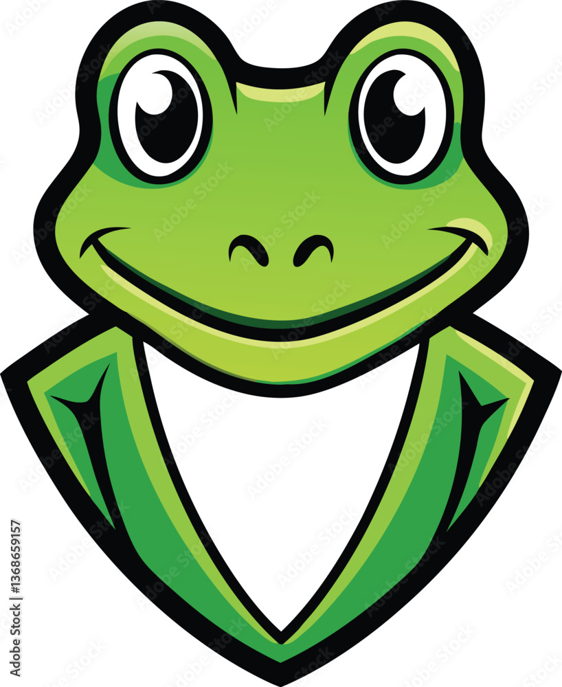 Obraz premium green frog cartoon