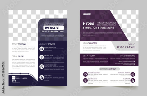 Creative technolog  Flyer Template Design, abstract technolog flyer, vector template design. 