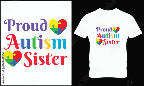Autism t-shirt design vector