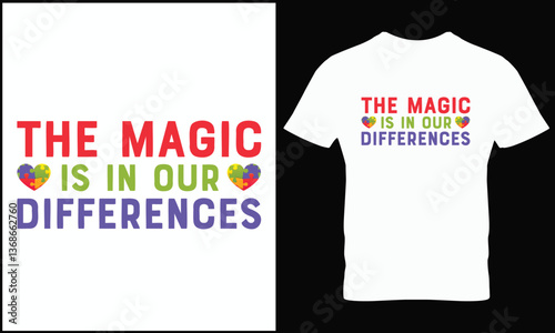 Autism t-shirt design vector