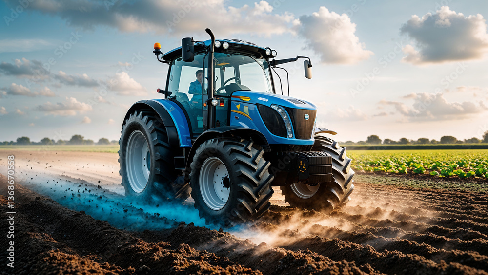 Obraz premium tractor in the field
