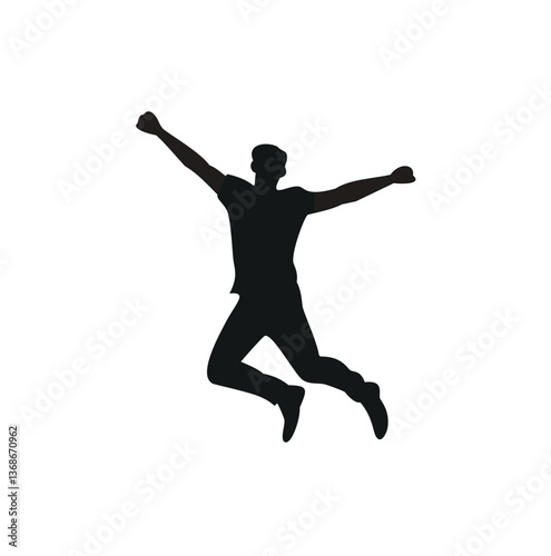 silhouette of a man jumping