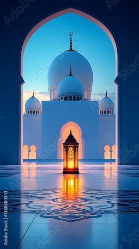 Mosque Arches at Dusk