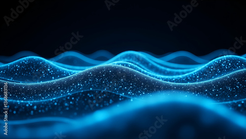 Intricate Bioluminescent Wave Patterns at Night: Captivating Long Exposure Photography