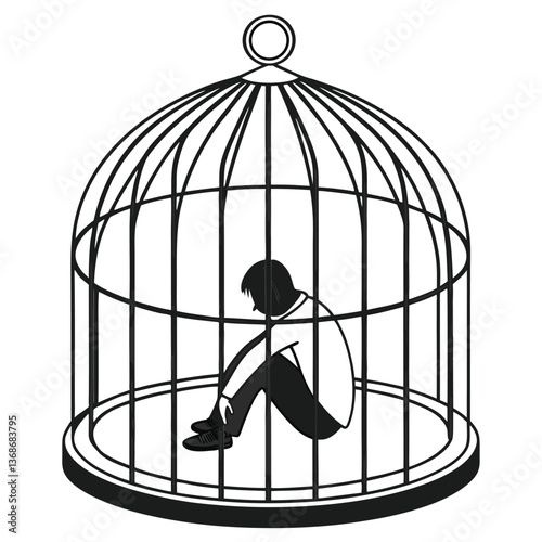 bird cage icon design