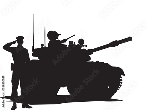american  Military Silhouettes Vector Bundle