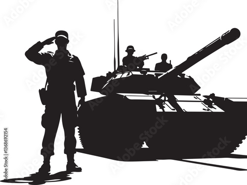 american  Military Silhouettes Vector Bundle